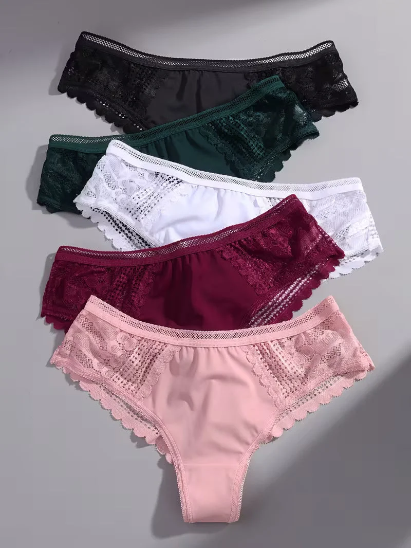 Nyroka Romantic French Seamless Ice Triangle Panties for Women, Featuring Sexy Sheer Lace Panels — Innerwear For women