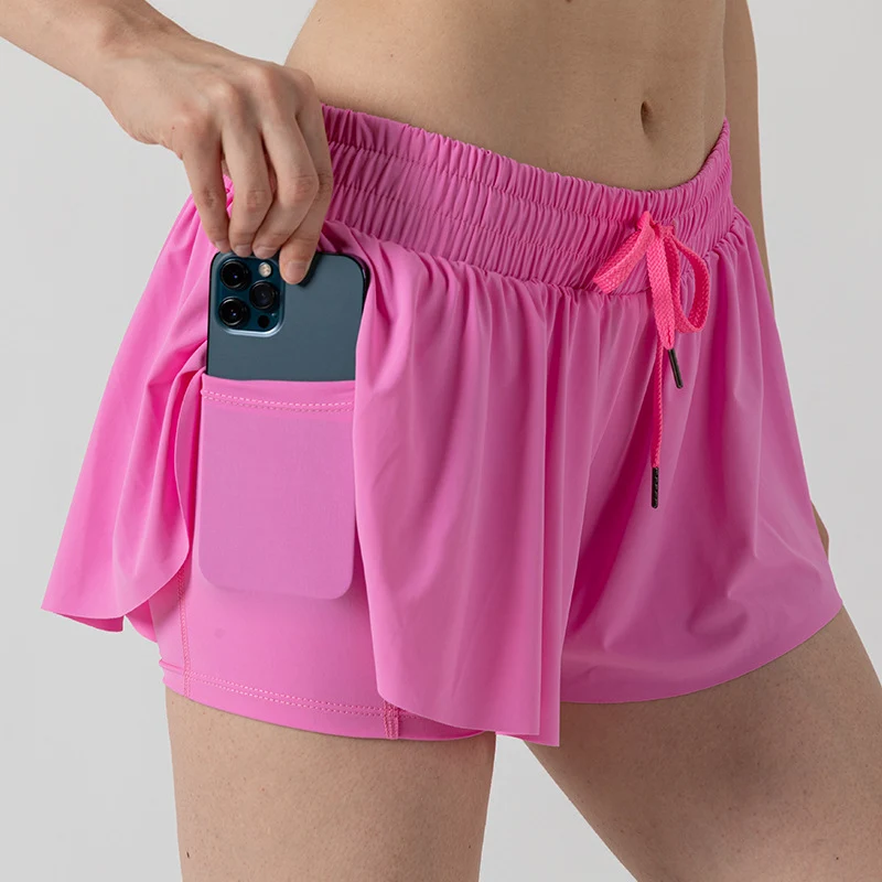 Nyroka Women’s 2-in-1 Running Shorts with Phone Pocket – Pack of3 — Shorts — view 3