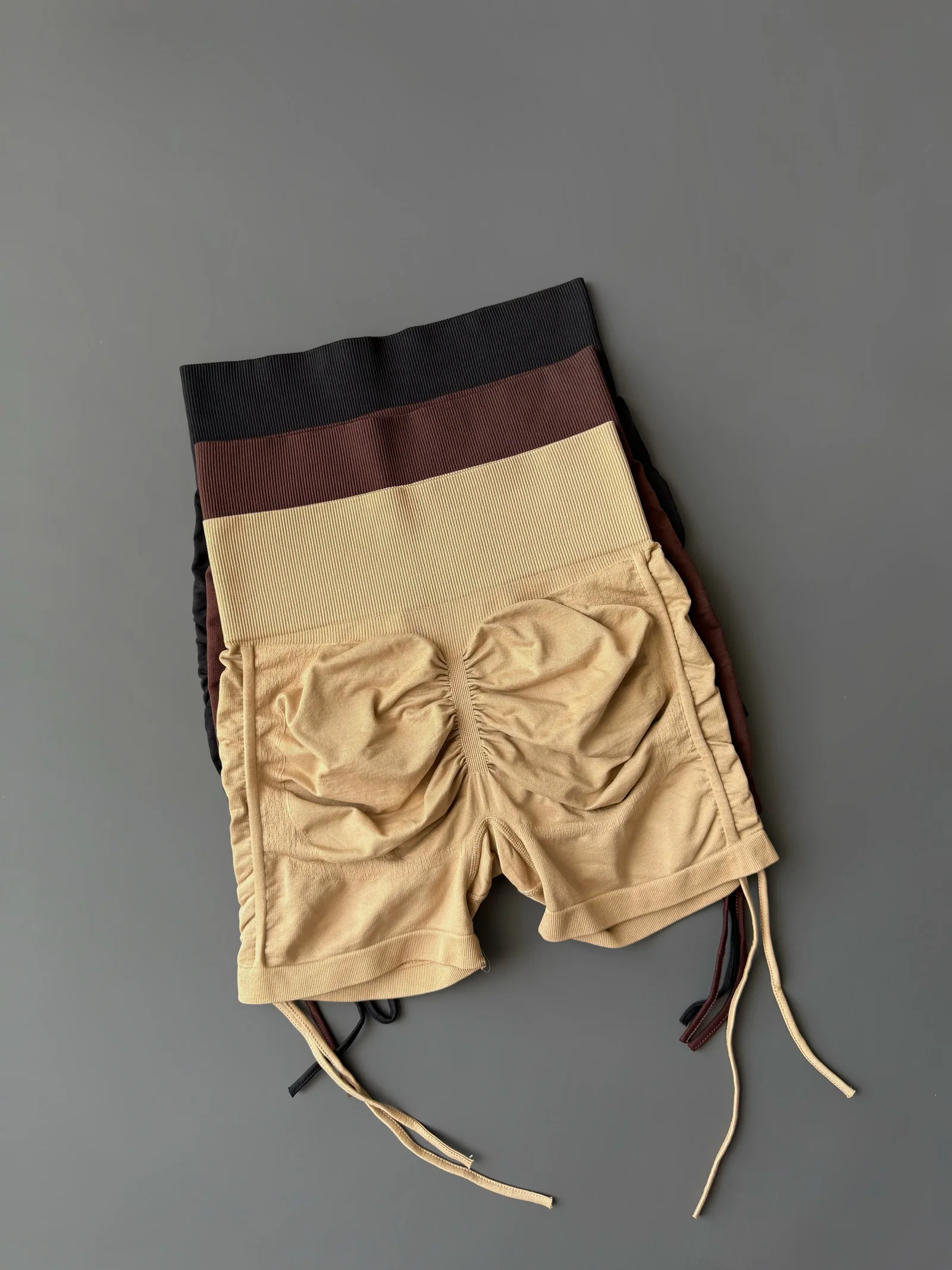 Nyroka Womenβs High-Waisted Scrunch Drawstring Biker Shorts β Innerwear For women